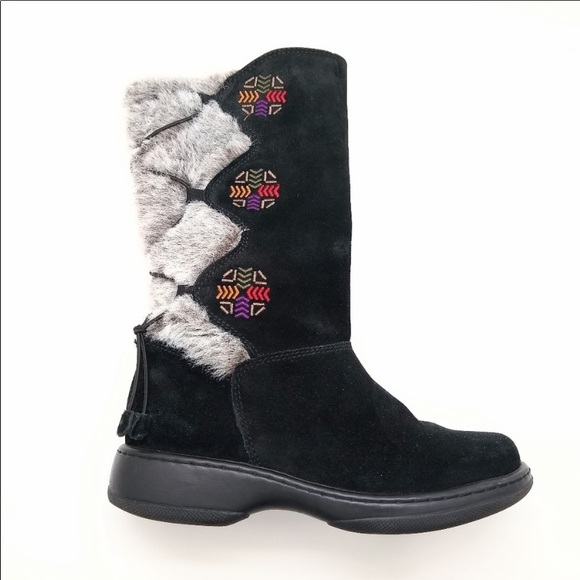 Dansko Shoes - Dansko Fyodora Suede & Faux Fur winter snow Boots Nordic 38 7.5/8 black gray